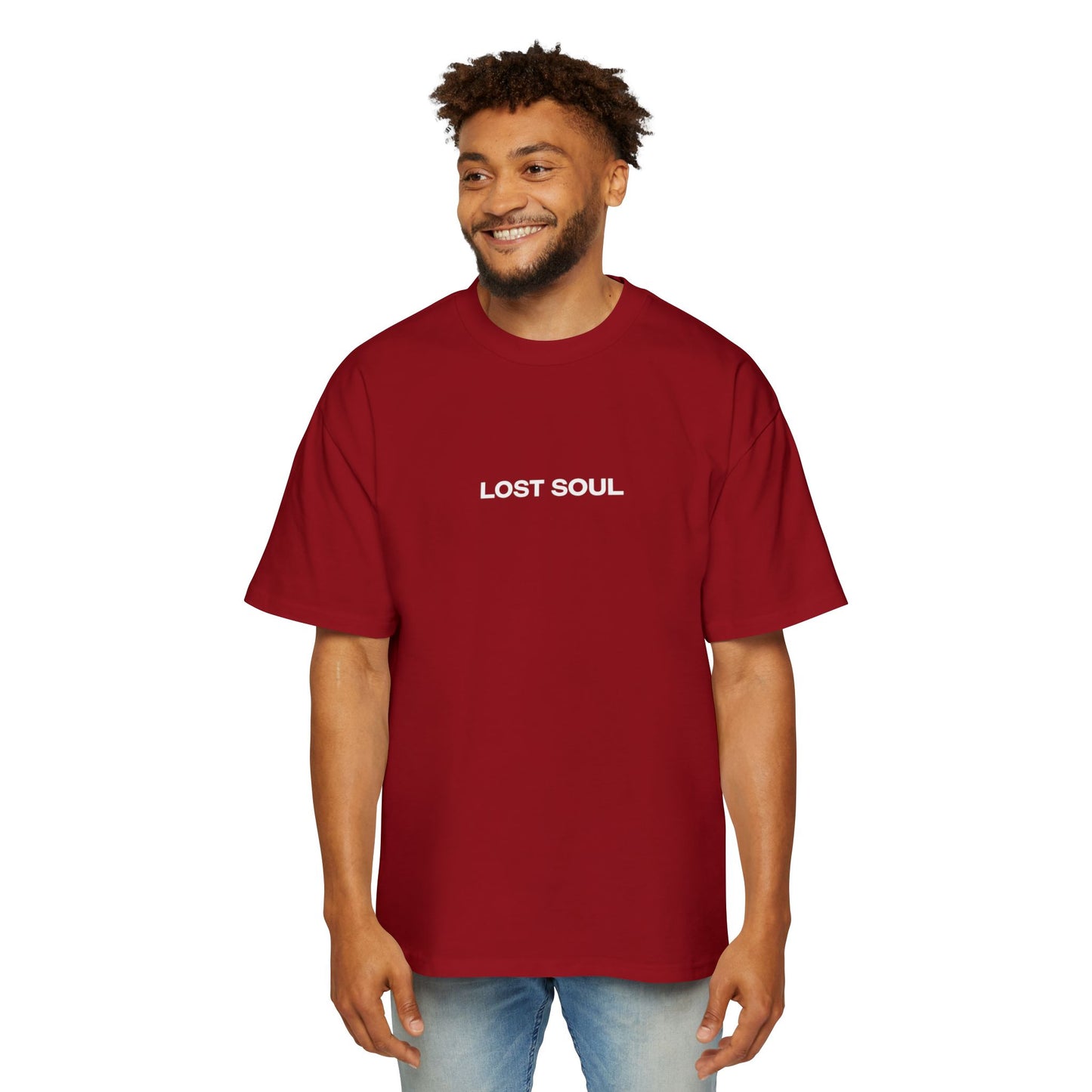 Oversized Tee - Urban Streetwear Design, Red/Vine Color