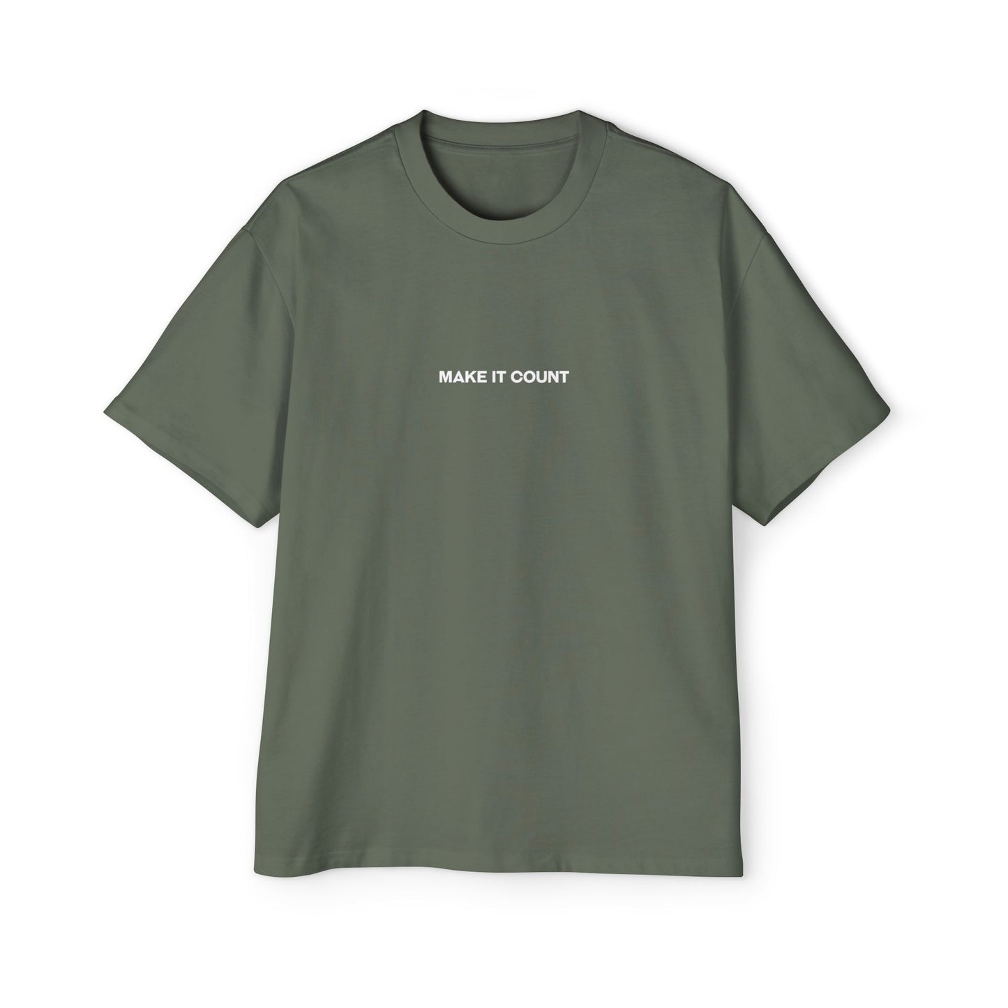 Oversized Tee - Green/Dark Green with Motivational Phrases